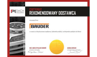 Bauder uzyskał rekomendację Dach Holding 2021/2022
