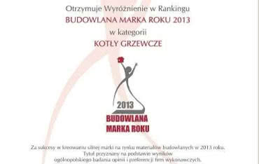 Budowlana Marka Roku 2013 dla kotłów Buderus