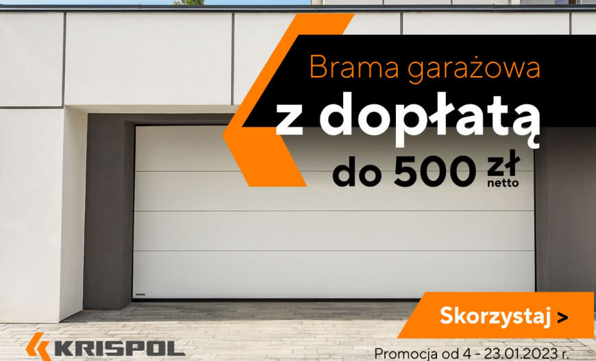 Promocja Krispol - brama garażowa z dopłatą